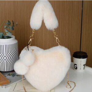 NWT Sweetheart Fur Bags with Chain Straps